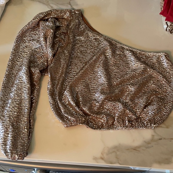 Show me your mumu sequins sparkle top